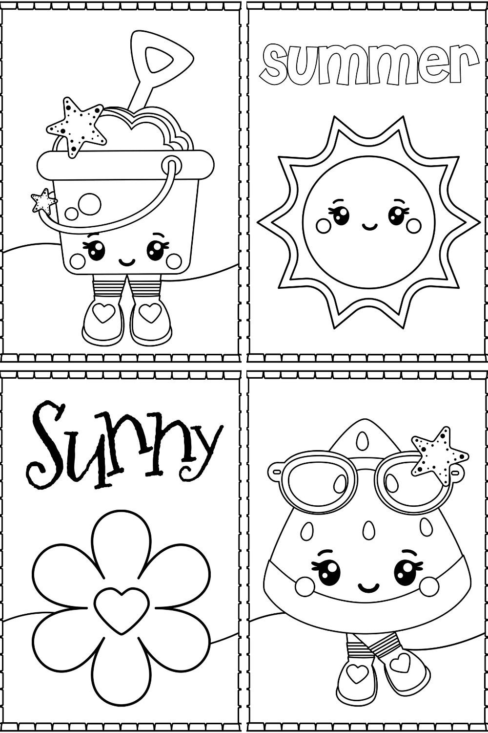 Summer Coloring Pages for Kids Beach Coloring Book Printable