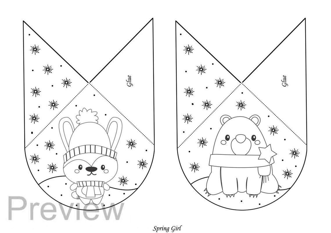 Corner Bookmark Printable Templates Christmas Activities for Kids ...