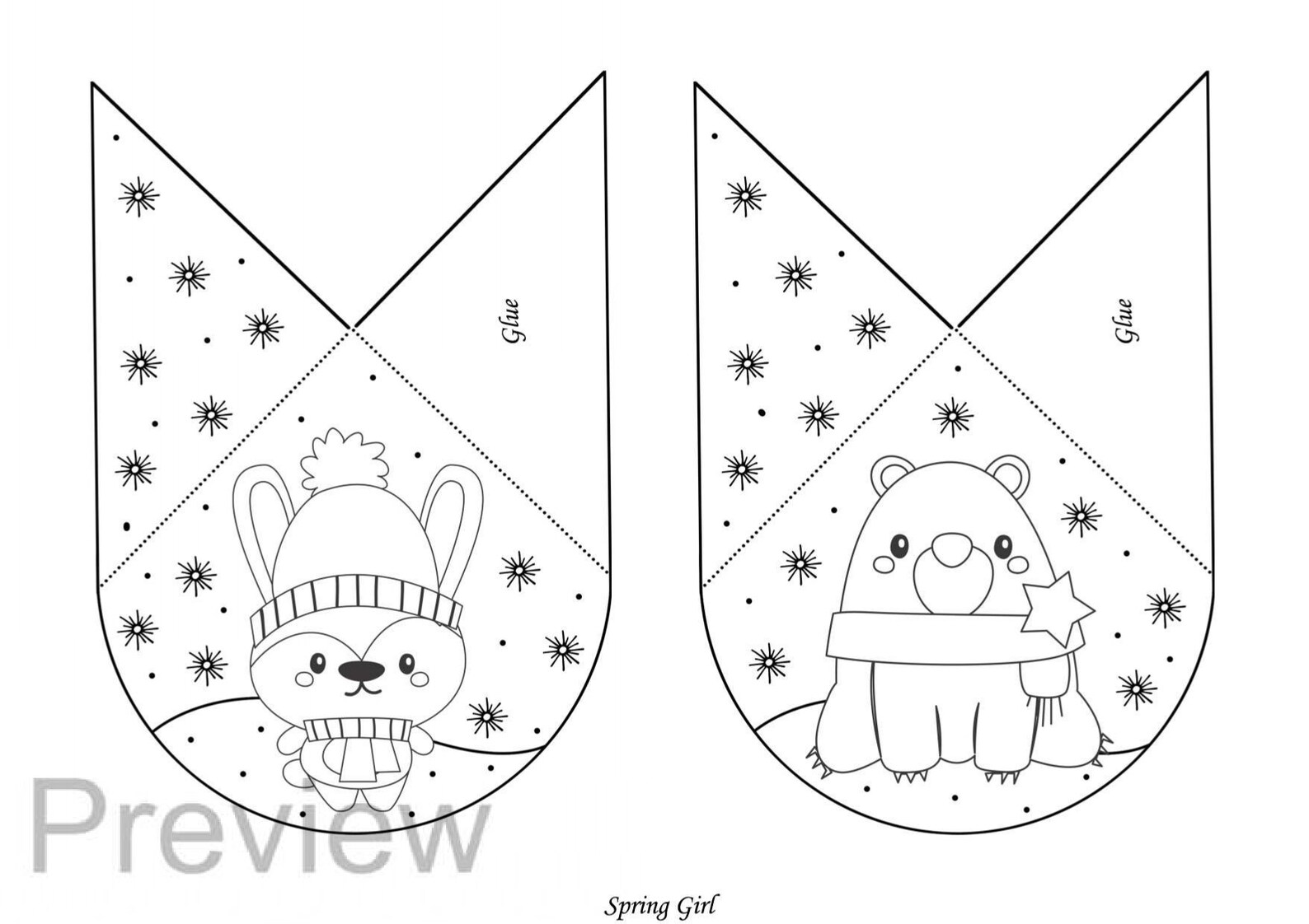 Corner Bookmark Printable Templates | Christmas Activities for Kids ...