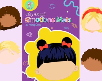 Feelings and Emotions Play Dough Mats | Play Doh Worksheets | Preschool Activities | Fine Motor Skills | Busy Book Printable | Homeschool