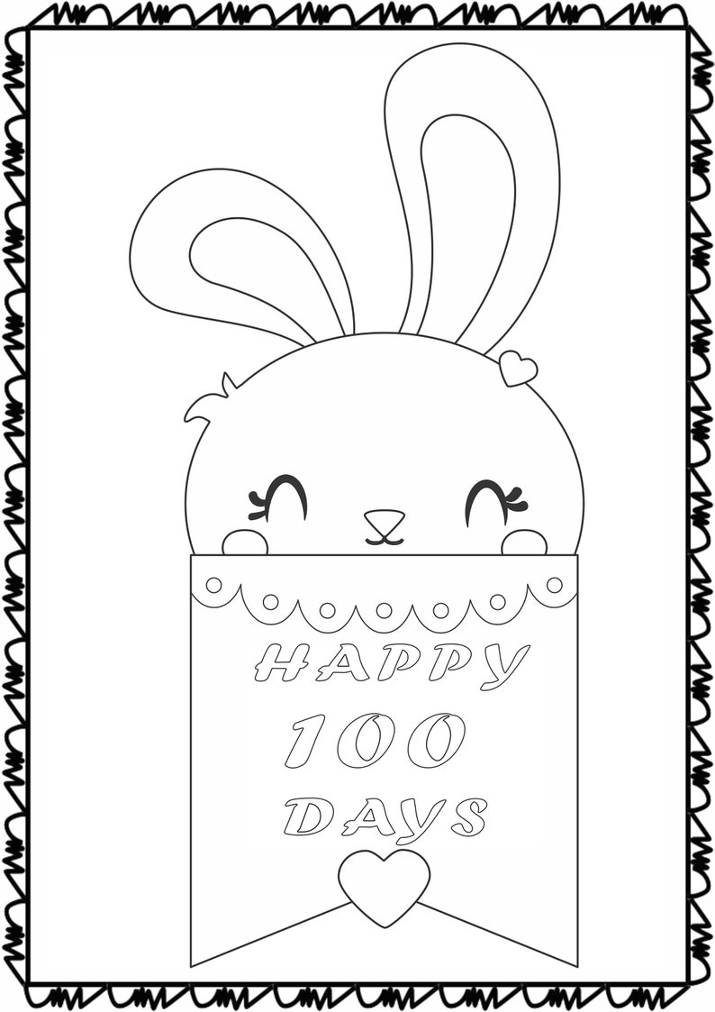 100 Days of School Coloring Pages image 3