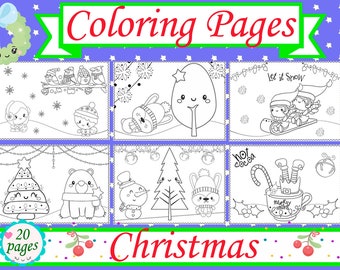 Christmas/Winter Coloring Pages Book