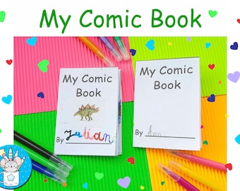 Comic Template for Kids | Create your own Comic Book | Printable PDF | Blank Comic book pages | Comic drawing | Blank comic digital download
