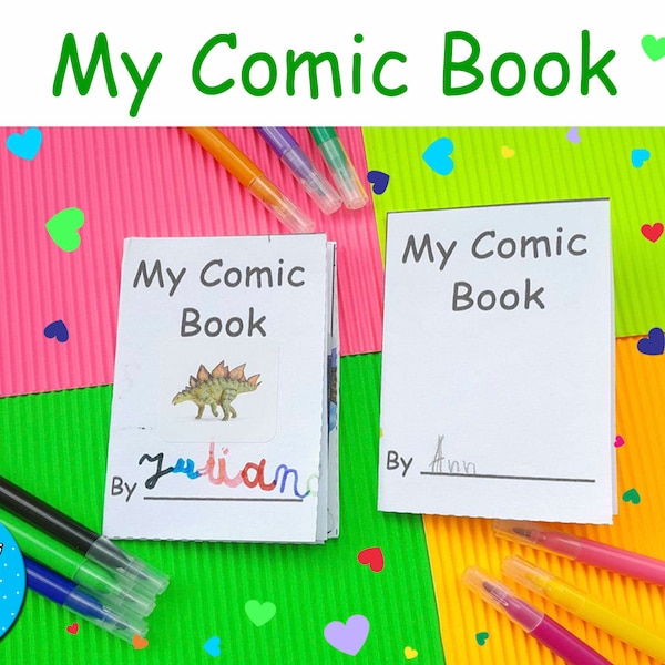 Comic Template for Kids | Create your own Comic Book | Printable PDF | Blank Comic book pages | Comic drawing | Blank comic digital download