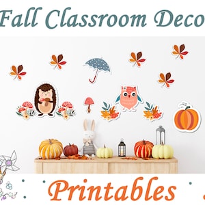 Herbst Pinnwand | Herbst Klassenzimmer Dekoration | Printables | Digitaler Download Herbst Herbst | Tür Dekor Ideen