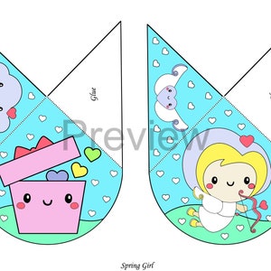 Valentine's Day Corner Bookmarks Printable DIY Paper Crafts for Kids St