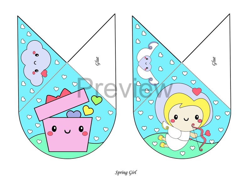 Valentine's Day Corner Bookmarks Printable DIY Paper Crafts for Kids St