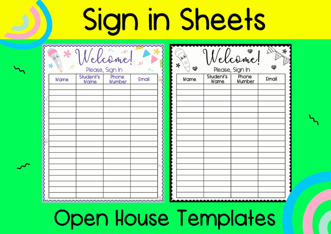 Back to School Open House Night Sign in Sheets Meet the Teacher Templates First Day of School PPT Volunteer Sign up Sheet - Etsy meet-the-teacher-night-simply-creative-teaching