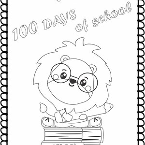 100 Days of School Coloring Pages image 2