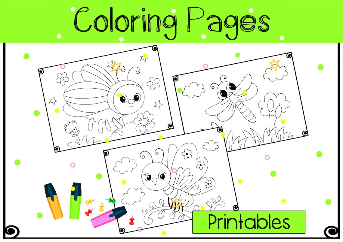 Bugs Coloring Pages Insects Printable Coloring Sheets Spring Activities ...