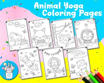 Animal Coloring Pages | Wild Animals Coloring Book for Kids | Printable Coloring Sheets | Instant Download | PDF File
