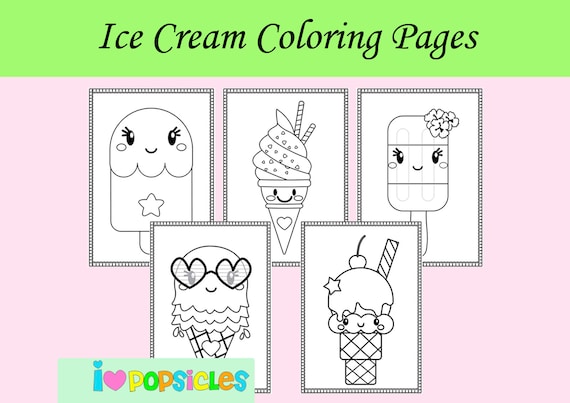 Coloring Pages for Kids  Ice Cream Coloring Sheets  Summer