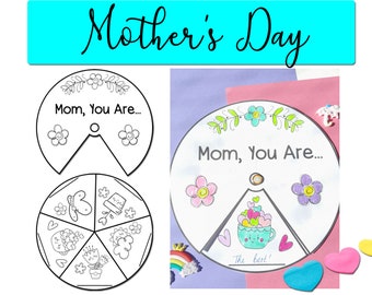 Mother's Day Spinner | Mother's Day Crafts for Kids | Mother's Day Activities | Printables PDF | Instant Download