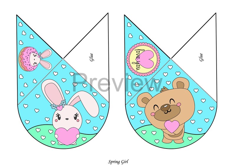 Valentine's Day Corner Bookmarks Printable DIY Paper Crafts for Kids St