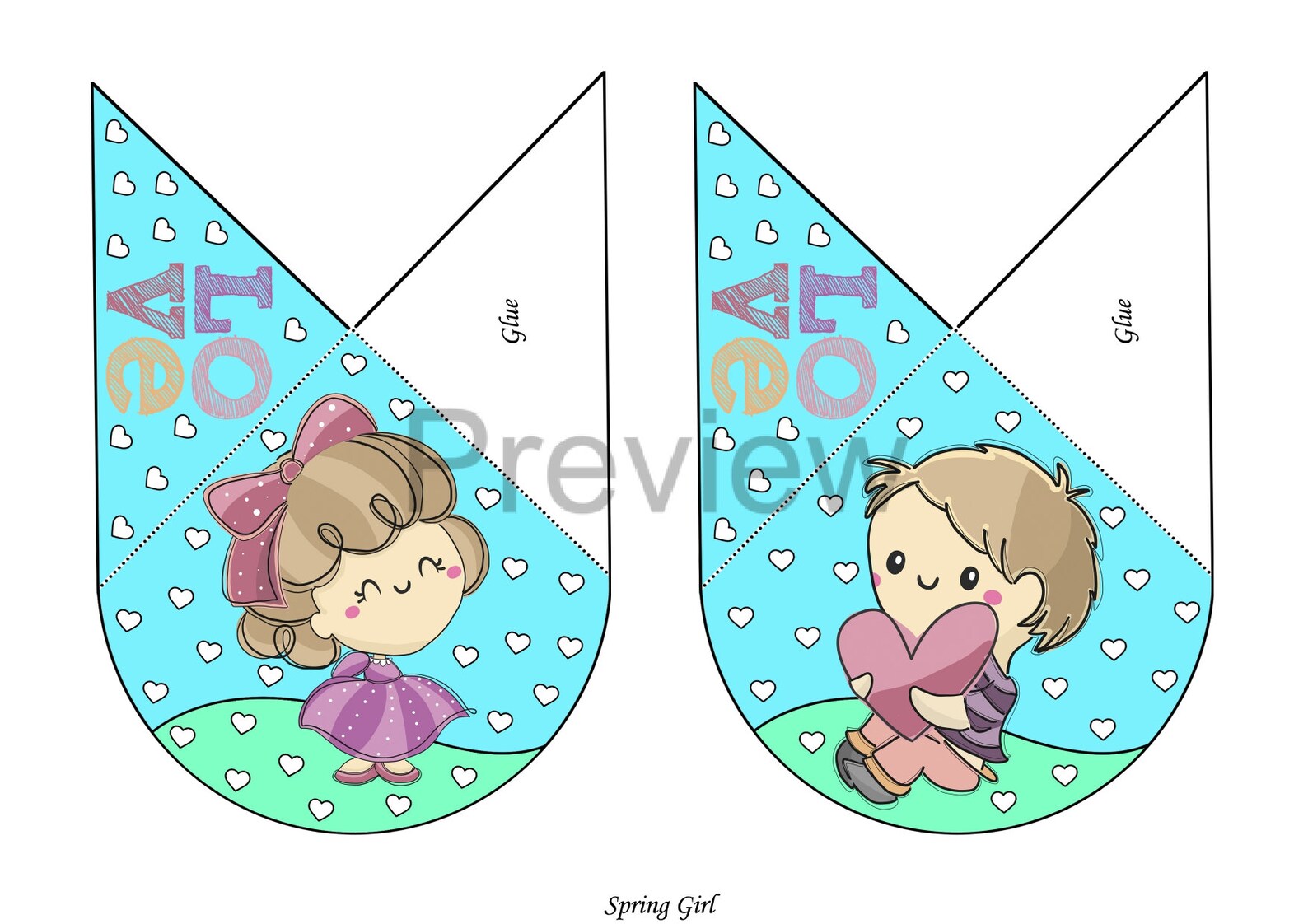 Valentine's Day Corner Bookmarks Printable DIY Paper Crafts for Kids St