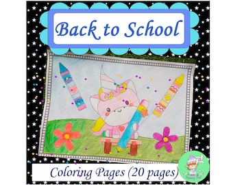 Back to School Coloring Book/Pages