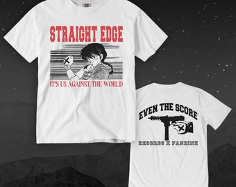 T-shirt droit Even The Score, produits dérivés du groupe hardcore des années 90