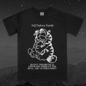 Selbstverteidigung Familie GARFEELME Schwarz T-Shirt, Band Merch