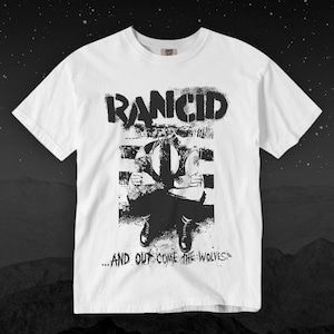 Camiseta Rancid And Out Come The Wolves, camiseta punk rock con colores cómodos