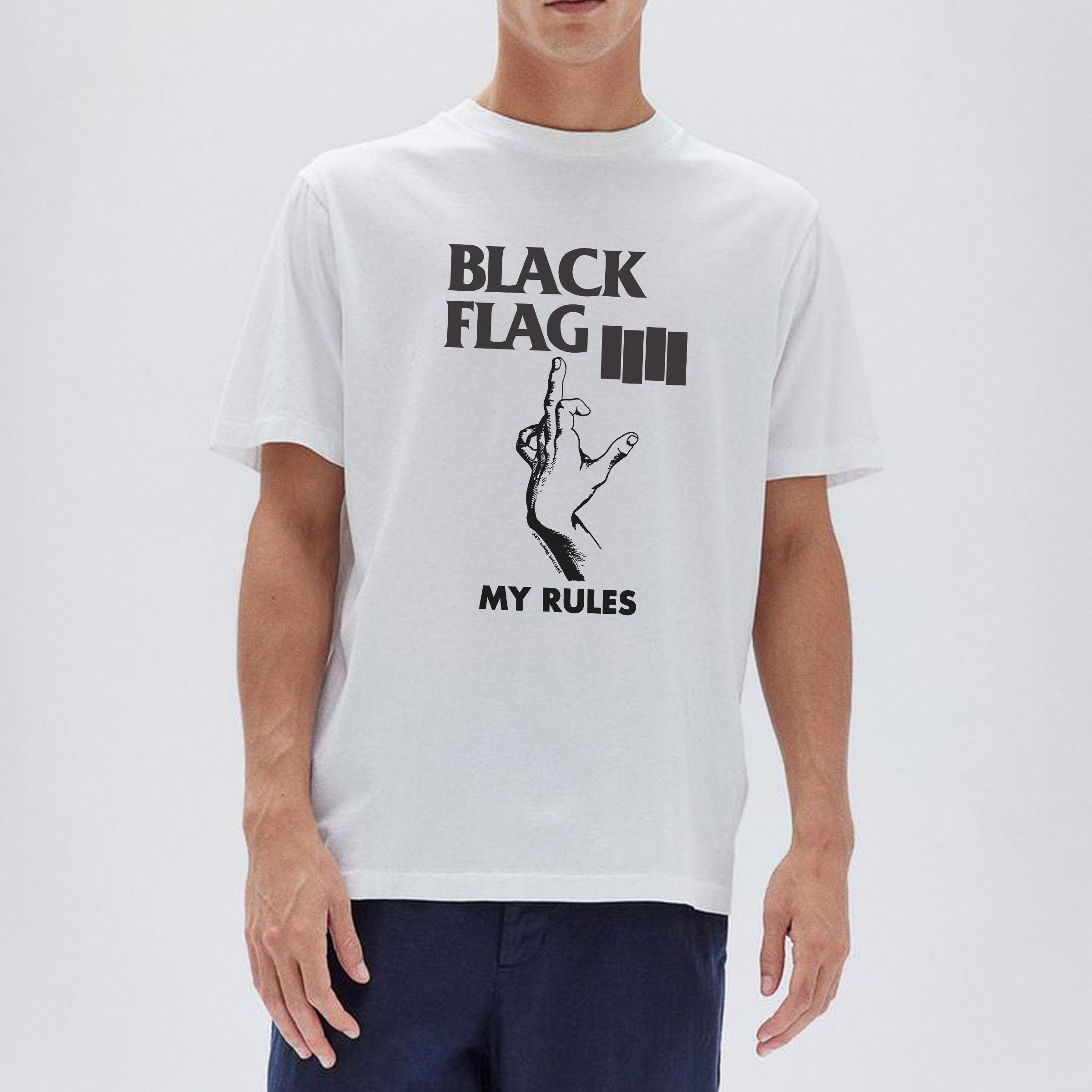 Black Flag 'my Rules' Punk Band T-shirt, Comfort Colors - Etsy