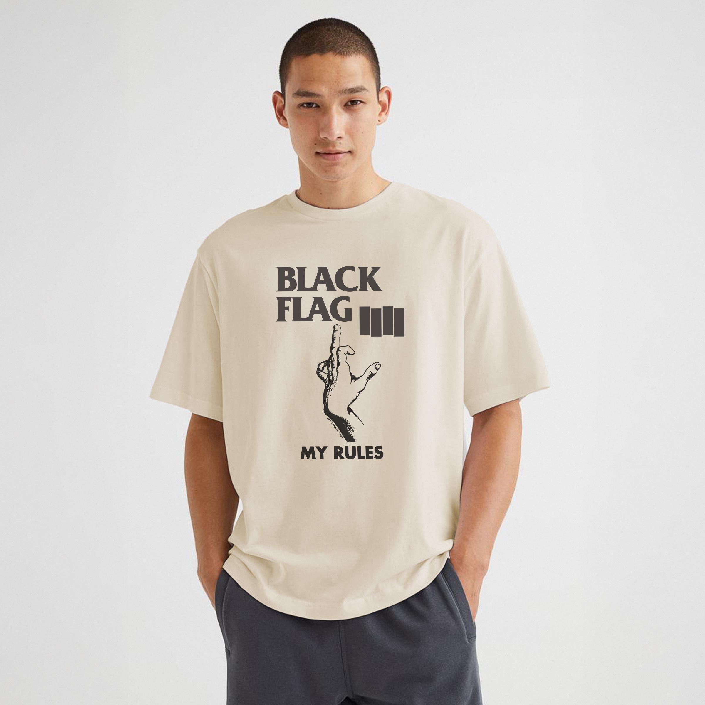 Black Flag 'my Rules' Punk Band T-shirt, Comfort Colors - Etsy