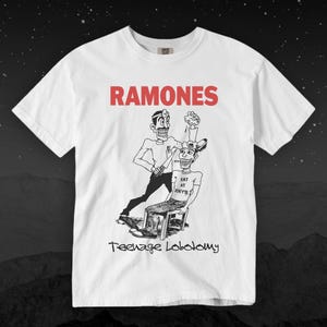 Ramones Eat At Joey&#39;s T-Shirt, Ramones Teenage Labotomy Shirt, Punk Ramones Concert Tour T-Shirt, Rocket to Russia T-Shirt, Band Merch