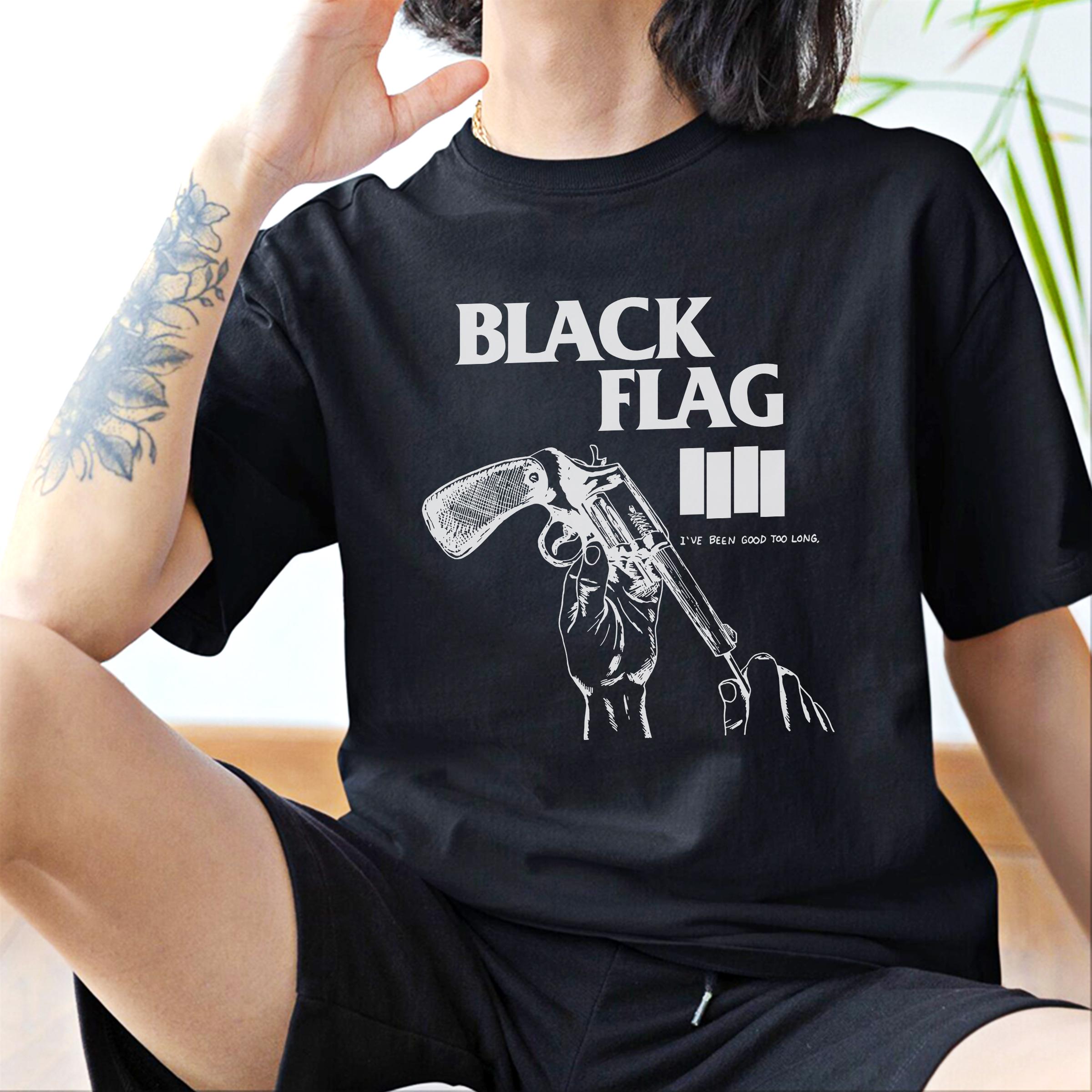 ブラック・フラッグのパンクバンドTシャツ、「I