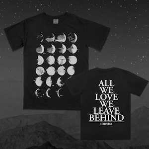 T-shirt couleurs confortables Converge Moon Phases, t-shirt bande Metalcore