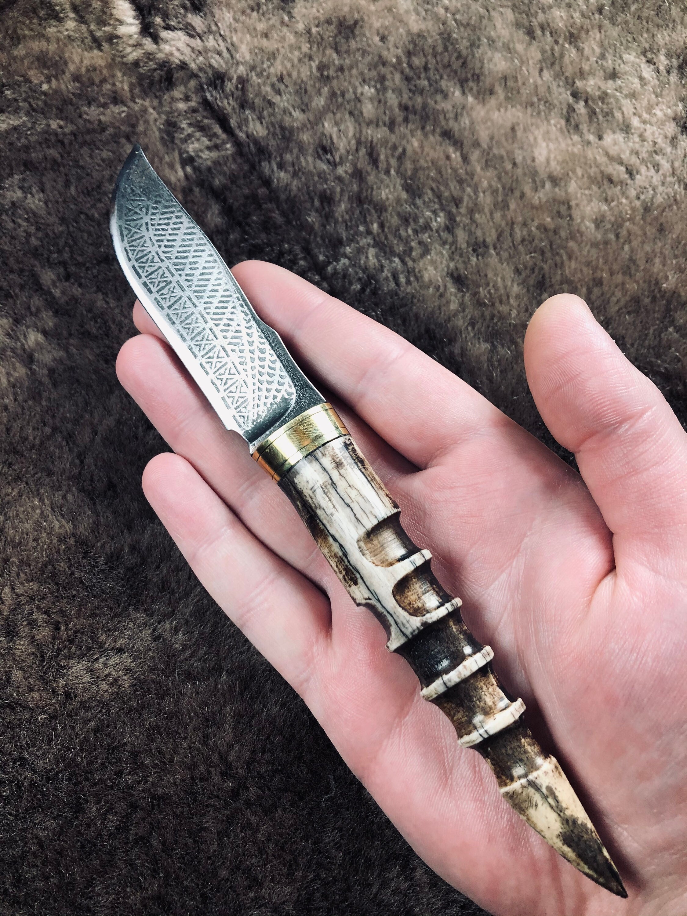 Handmade Collectible knife and leather sheath neck knife Etsy