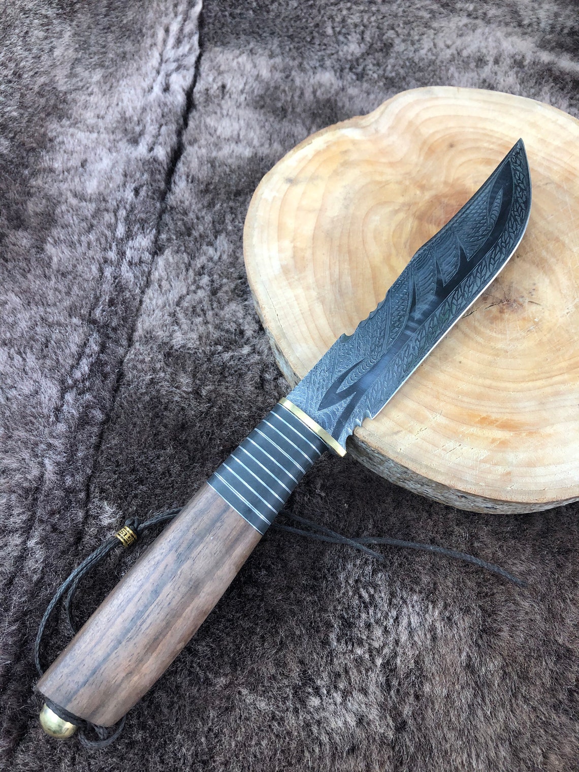 Handmade Custom knife and leather sheath Viking style knife Etsy