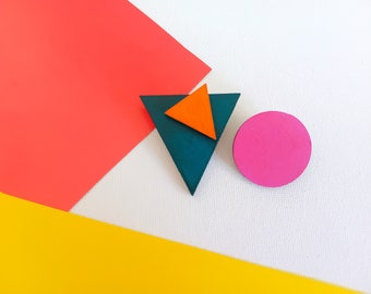 Modern art brooch set,contemporary jewellery,gift