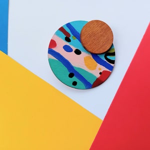 Abstract art brooch,modern brooch,geometrical brooch,gift for her