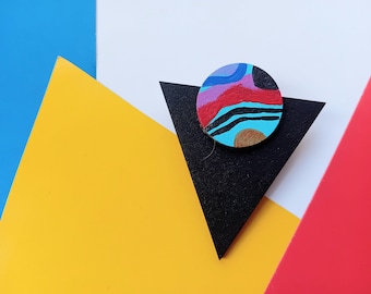 Abstract art brooch,modern brooch,gift for her contemporary brooch
