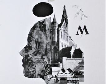 Collage A4 size  print, wall decor, art print, home decor, wall art,gift