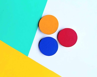 modern art brooch set, circle brooches, colourful brooch set, gift for her