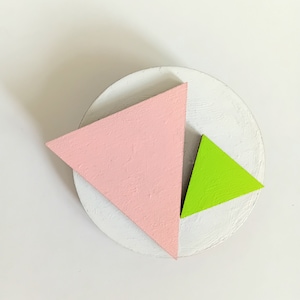 Bright colours modern geometrical brooch ,gift for her,handmade brooch