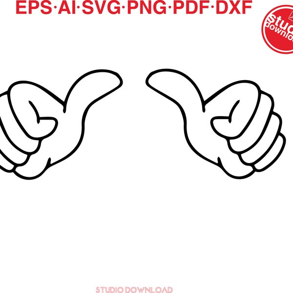 This Guy SVG, Hands svg, Double Thumbs Up eps, vector Cut Files For Cricut and Silhouette Instant Download