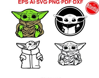 Download Baby Yoda Layered Svg