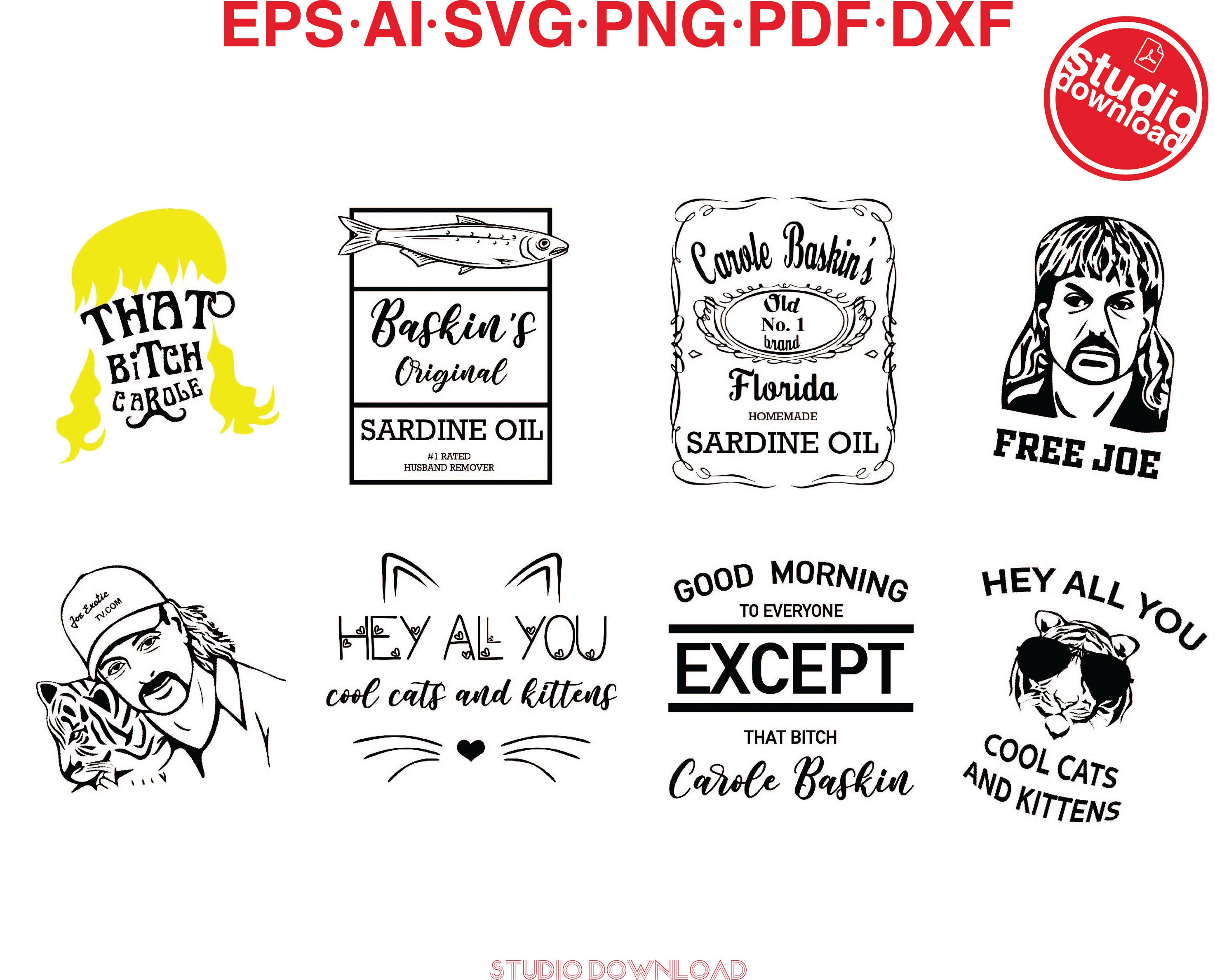 Download Tiger King Svg Bundle Free Joe Exotic Svg Carole Baskin Cut Etsy
