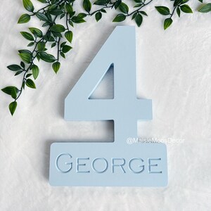 Chunky Wooden Numbers, Solid Oak Numbers, Freestanding Numbers