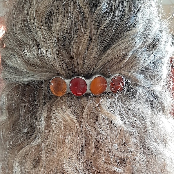 Barrette en larmes de cristal