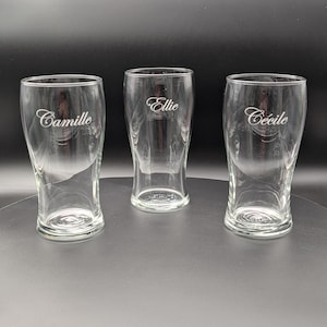 Laser engraved beer glass or mug