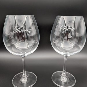 Laser gegraveerd wijnglas 67 cl