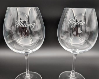 Verre à vin gravé au laser 67 cl