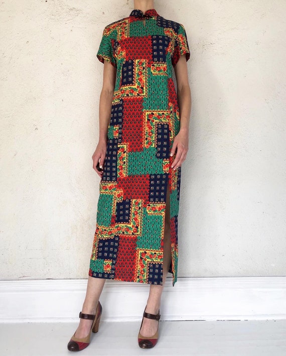 60s Vintage Handmade Bohemian Hippie Red, Yellow a
