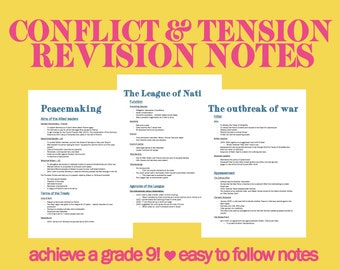 Notas de revisión de historia de GCSE de grado 8/9: conflictos y tensiones, 1918-1939