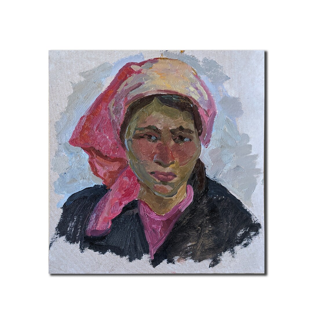 VINTAGE OIL PAINTING Original Oil Painting by Soviet Ukrainian Artist T ...