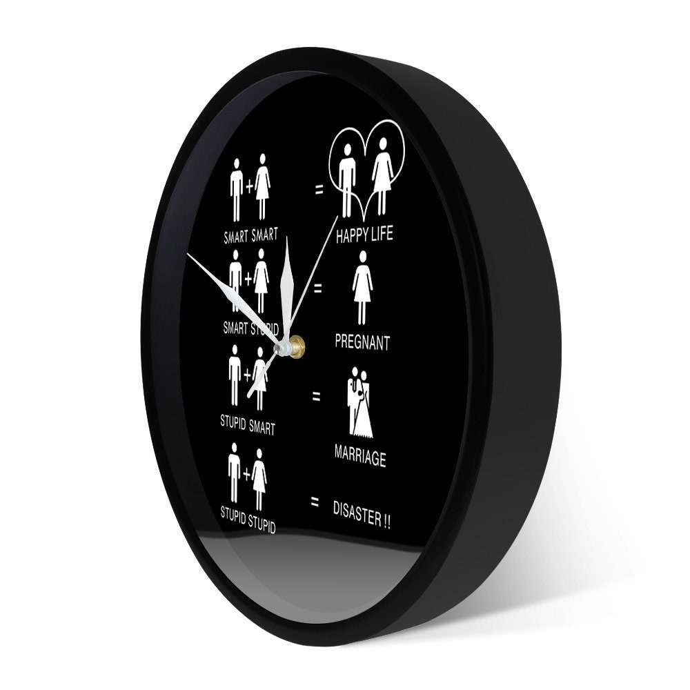 Decorative Wall Clock End Result of Dating Wicked Wedding Etsy