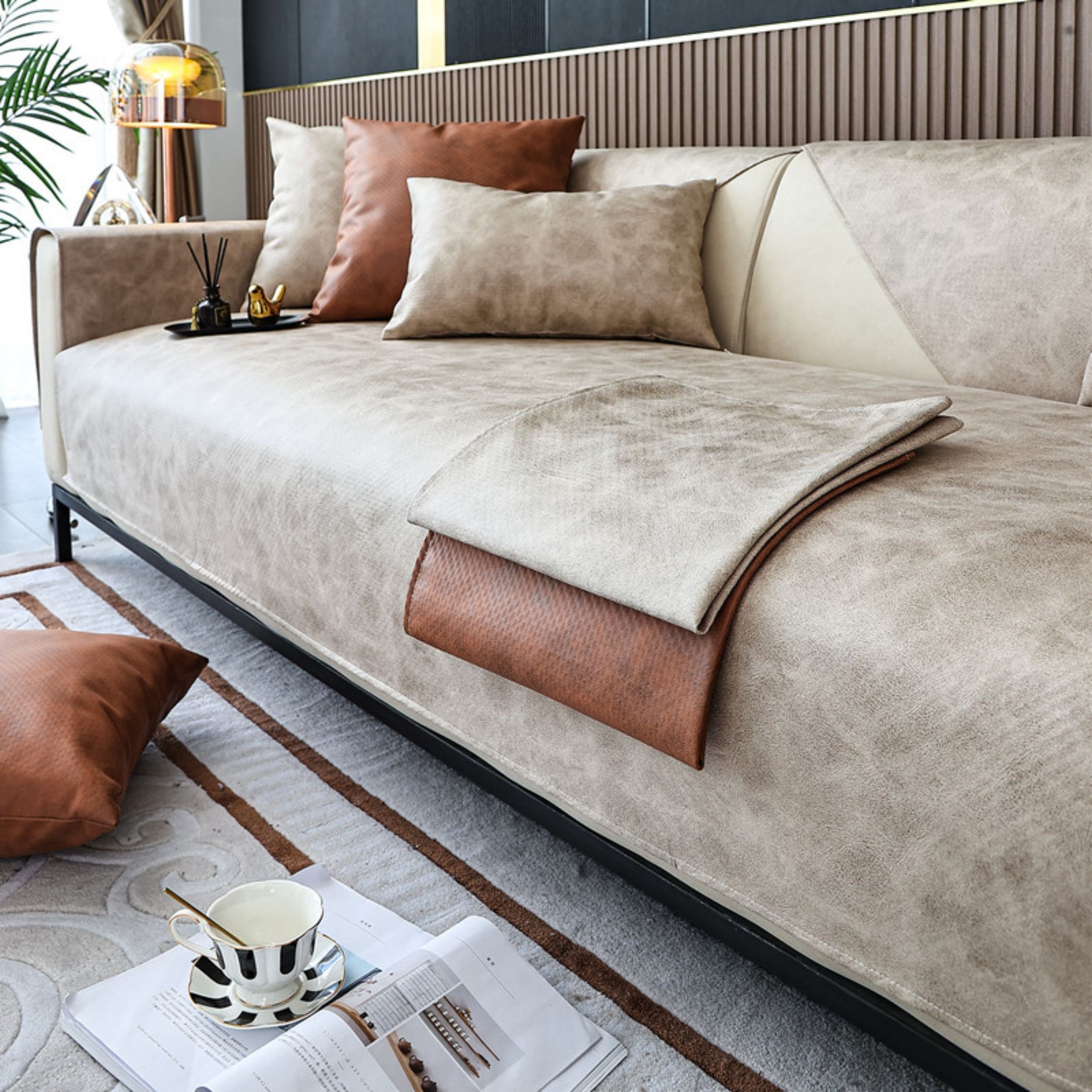 Sofa Covers for Living Room All inclusive Couch Synthetic Leather