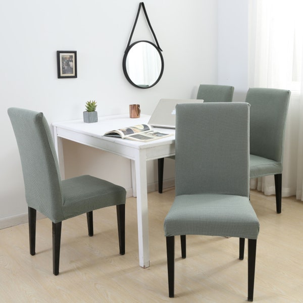 Housses de chaise jacquard solides extensibles pour salle à manger bureau Housse de chaise de banquet pour maisons de banquet